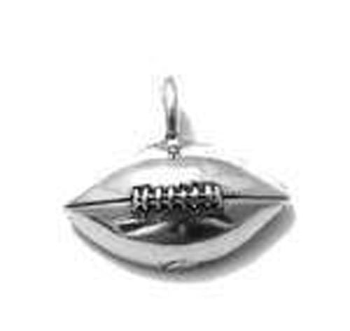 Large Football Charm (Not 3D) in Sterling Silver