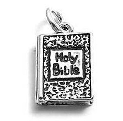 Holy Bible Charm in Sterling Silver