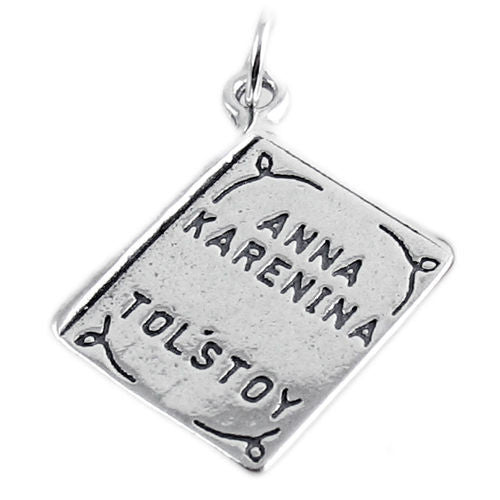 "Anna Karenina by Tolstoy" Book Charm. Sterling Silver