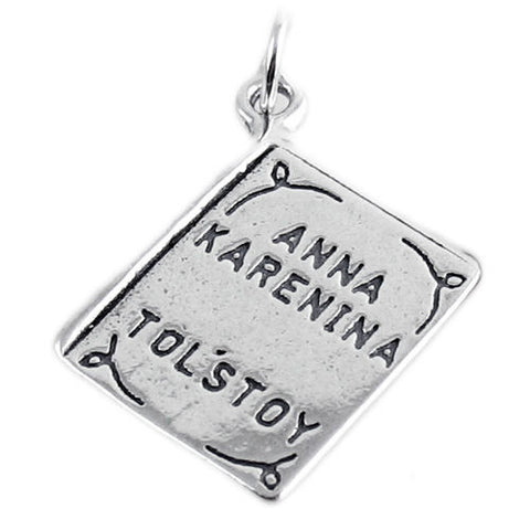 "Anna Karenina by Tolstoy" Book Charm. Sterling Silver