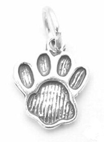 Bear Paw Print Charm in Sterling Silver.