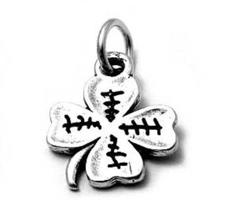 Four Leaf Clover Charm. Sterling Silver