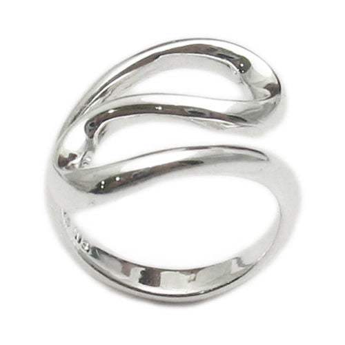 Beautifully sculpted ring with elegant free-flowing curves. Wholesale Sterling Silver Rings. Main photo.