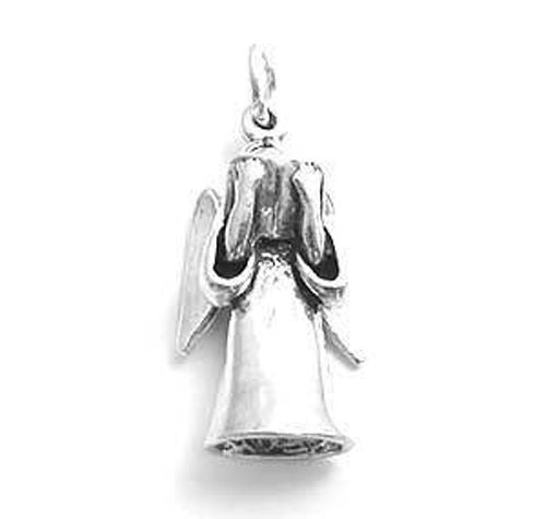 Singing Angel with Hymnal. Charm in Sterling Silver