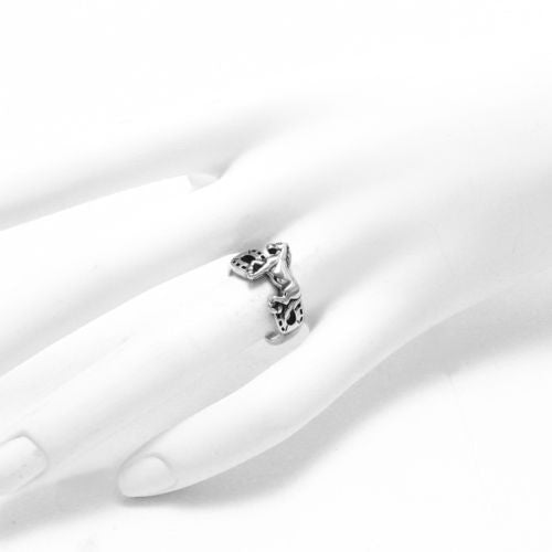 Trotting horse and horseshoe ring. Wholesale Sterling Silver Rings. On hand.