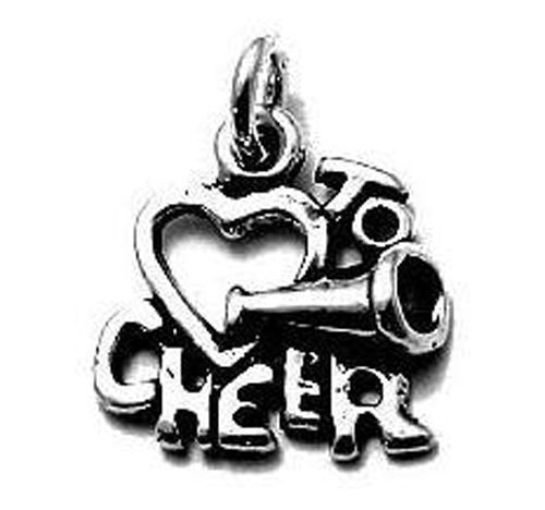 "Love ❤ to Cheer" Charm Sterling Silver