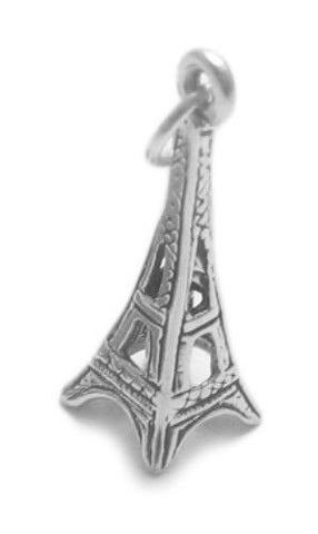 Eiffel Tower Charm in 3D. Sterling Silver