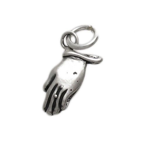 Hands in Prayer Charm in Sterling Silver