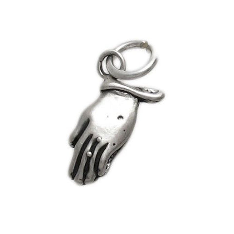 Hands in Prayer Charm in Sterling Silver