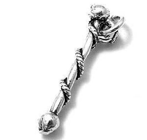 Cheerleading Baton Charm in Sterling Silver