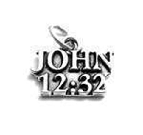 "John 12:32 Charm" in Sterling Silver