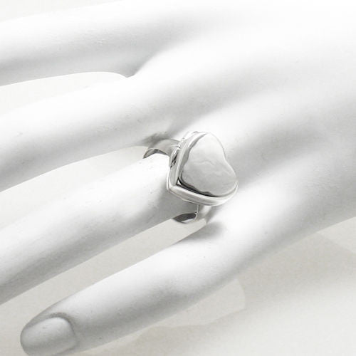 Classic heart shaped locket ring in polished sterling silver. Wholesale Sterling Silver Rings. On hand.