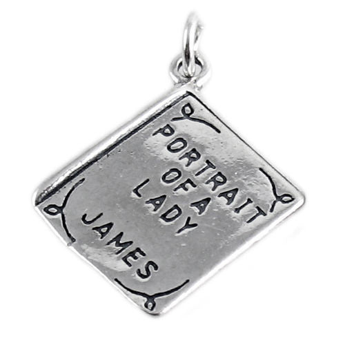 "Portrait of a Lady by James" Book Charm. Sterling Silver