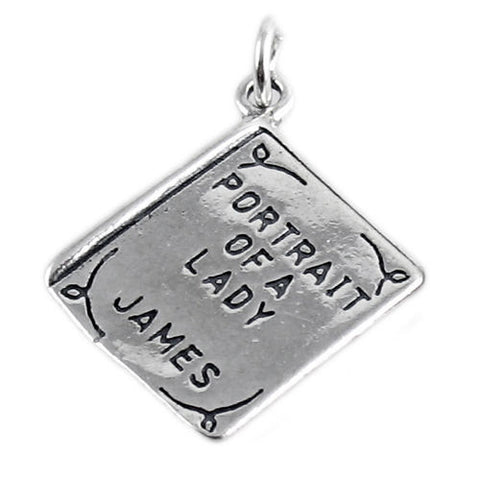 "Portrait of a Lady by James" Book Charm. Sterling Silver