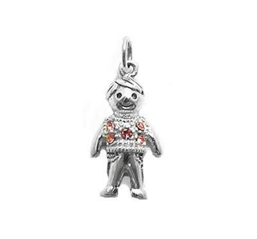 Colorful birthstone charms of a little boy in a sweater. Wholesale Sterling Silver Charms. October.