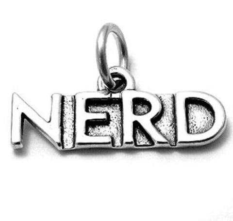 "Nerd" Charm in Sterling Silver