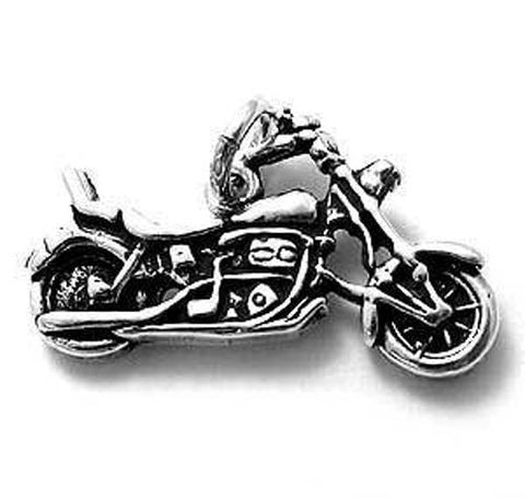 Cruiser Motorcycle Charm. Sterling Silver