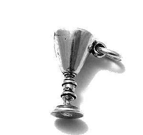 Wine Goblet Charm in Sterling Silver
