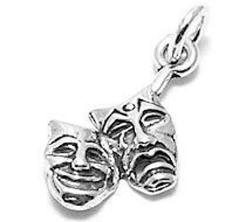 Comedy & Tragedy Charm in Sterling Silver