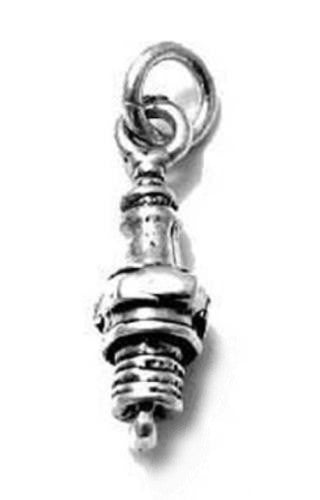 Spark Plug Charm in Sterling Silver