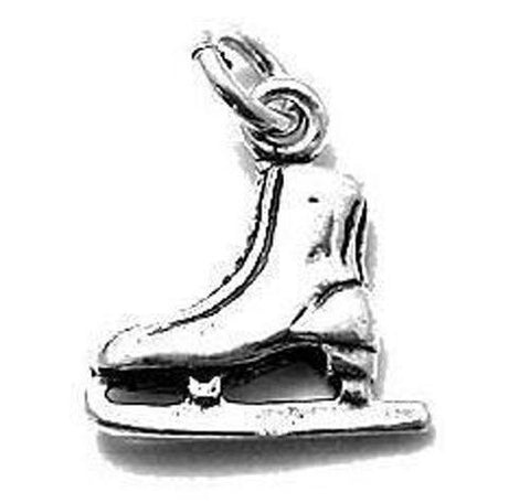 Ice Skate Charm in Sterling Silver