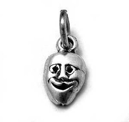 Small Comedy Charm. Sterling Silver