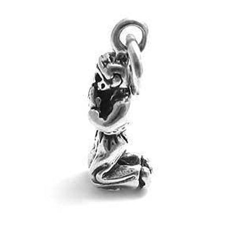Boy Kneeling in Prayer Charm. Sterling Silver