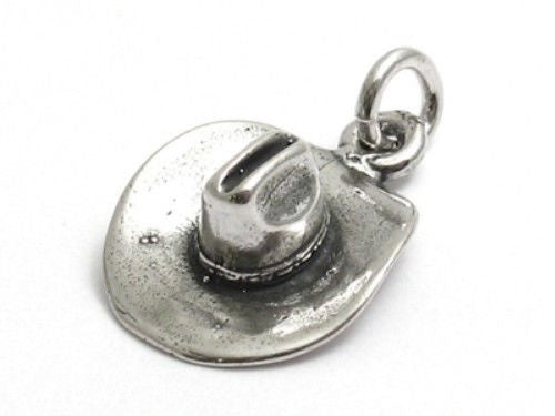 10-Gallon Cowboy Hat Charm. Sterling Silver