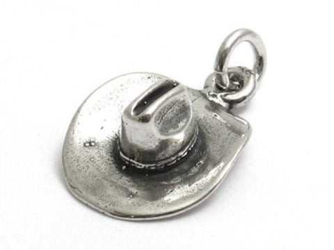 10-Gallon Cowboy Hat Charm. Sterling Silver