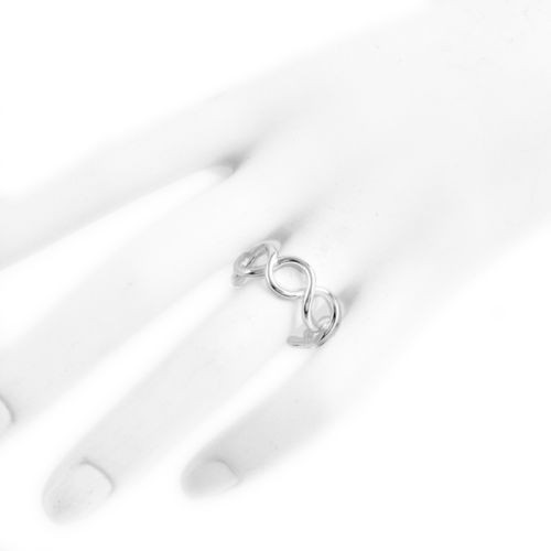 Graceful and modern endless infinity ring. Wholesale Sterling Silver Rings. On hand.