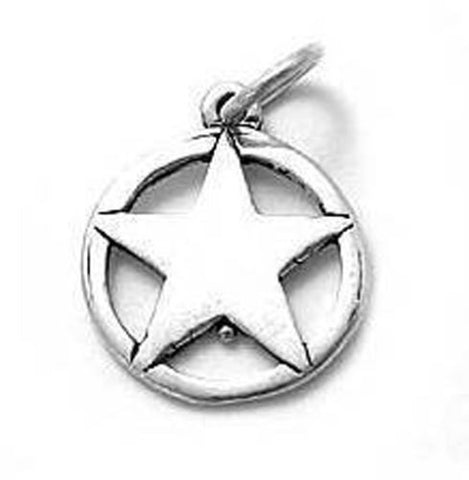 Texas Lone Star Charm Charm in Sterling Silver