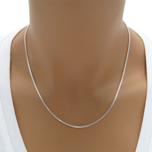Men's Silver Mini Padlock Necklace| Mens Silver Stainless Steel Mini Padlock Pendant Necklace| Men's Stainless Steel Box Chain Necklace