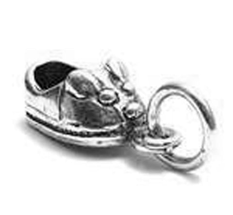Bunny Shoe Charm. Sterling Silver
