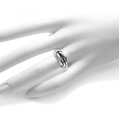 Lovely Women's Love-Knot Ring. Beautiful in its simplicity. Mannequin view. Wholesale Sterling Silver Ring.