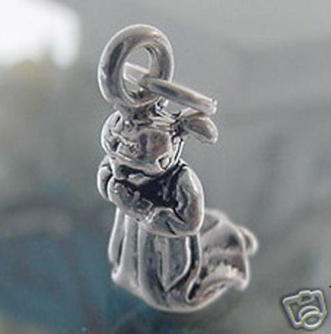 Girl Kneeling in Prayer Charm in Sterling Silver