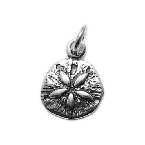 Sand Dollar Charm. Sterling Silver