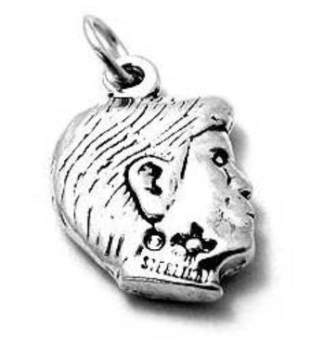 Boy's Profile Charm. Sterling Silver