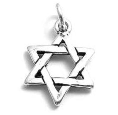 Star of David Charm in Interlocking Sterling Silver
