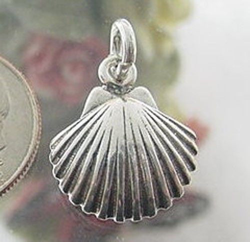 Seashell Charm in Sterling Silver