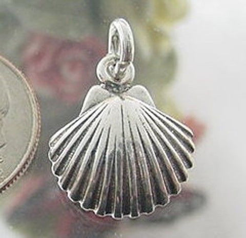 Seashell Charm in Sterling Silver