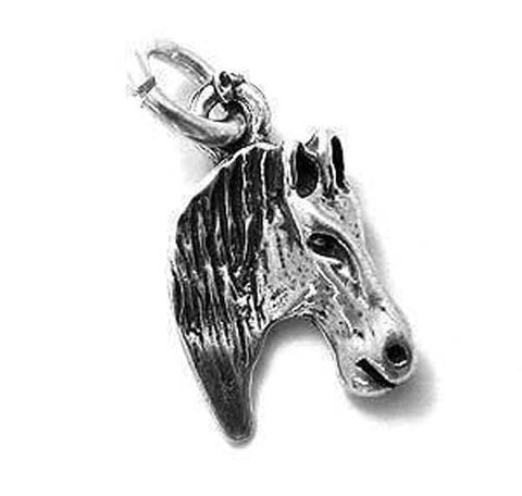 Horse Head Charm in Sterling Silver.