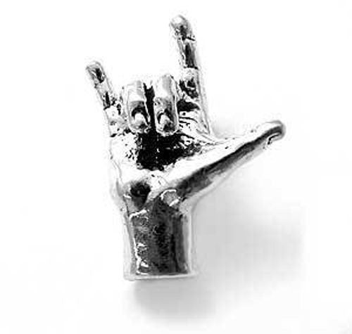 Charming Sign Language "I Love You" Charm. Wholesale Sterling Silver Charms - Jewelry