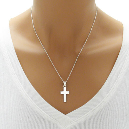 Simplistic and plain Cross Pendant | Wholesale 925 Sterling Silver Pendant - Jewelry | Alternate