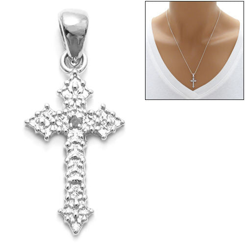 Beautiful Small Cross Pendant | Wholesale 925 Sterling Silver Pendant - Jewelry | Main