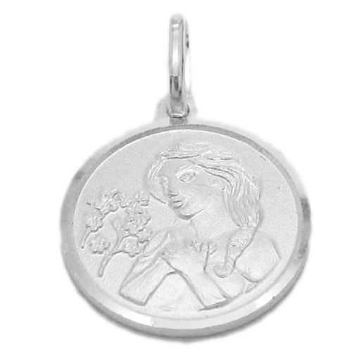 Small Zodiac Sign on Medallion Pendant Charm - Virgo | Wholesale 925 Sterling Silver Pendant - Jewelry | Alternate