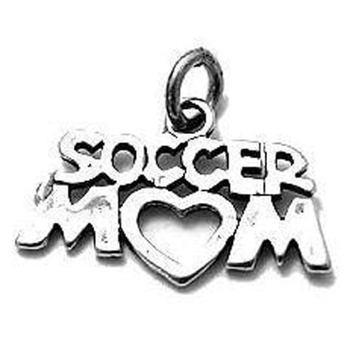 Sterling Silver Soccer Mom Talking Charm. Wholesale 925Express
