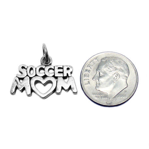 Sporty "Soccer Mom" Talking Charm. Wholesale Sterling Silver Charms - Jewelry. Alternate