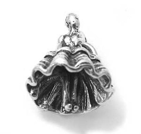 Cute and Dainty Southern Bell Charm | Wholesale 925 Sterling Silver Pendants | Main