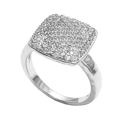 Stunning Square 0.77 Carat CZ Ring | Wholesale 925 Sterling Silver Jewelry | Main