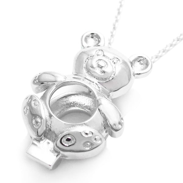 Totally Cute Sterling Silver Teddy Bear Pearl Cage | Wholesale 925 Sterling Silver Jewelry | Empty Cage photo